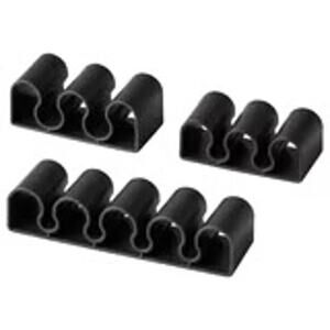 IKEA KALKSTUFF Black Adhesive Cable Holder Set of 3 Cord Organizer Magic